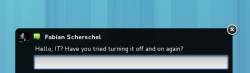 Messages in GNOME 3.8
