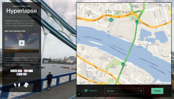 The Hyperlapse interface