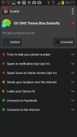 Clueful app warning - details