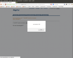 Screenshot of XSS