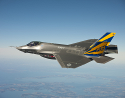 An F-35 in flight