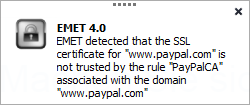EMET warning