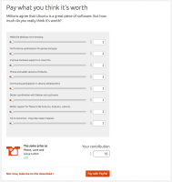 Ubuntu donations page