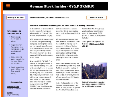 typical PDF spam promoting low-price stocks