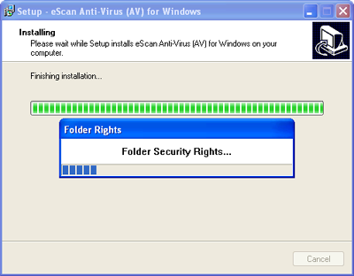 eScan installation dialog