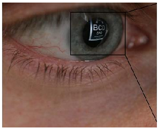 monitor image on eye