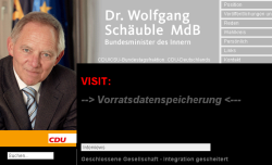 Vandalised via a hole in Typo3: the German Interior Minister's web site