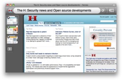 Fennec, running on Mac OS X with tabbed browsing windows.
