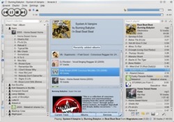 The Amarok 2.1 interface.