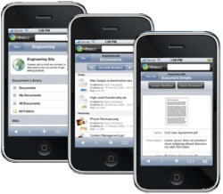 Alfresco Share on iPhone