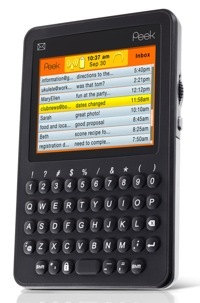 The Peek mobile email device.