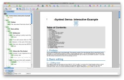 The Serna Free interface.