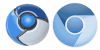 Chromium logos before and after