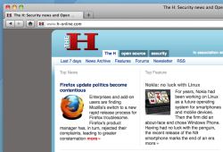 Firefox 7's modified URL screenshot
