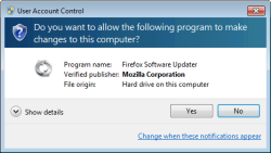 Firefox UAC Prompt