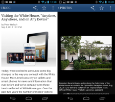 White House app screenshot