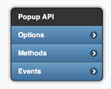 A jQuery popup as a tooltip with menus