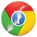 Chrome logo cracked