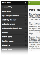 jQuery Mobile Panels