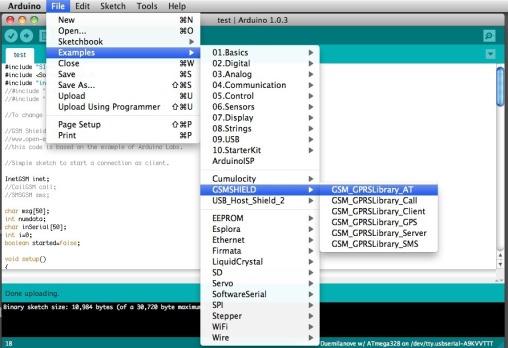 GSM in the Arduino IDE