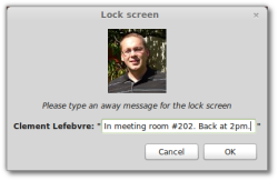 Linux Mint 15 away message