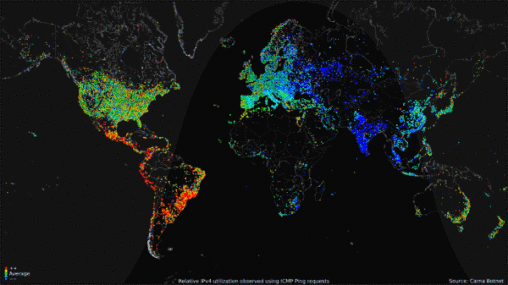 Botnet scan results map