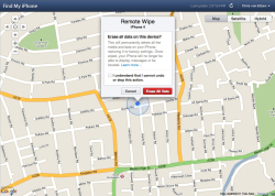 Find My iPhone web interface